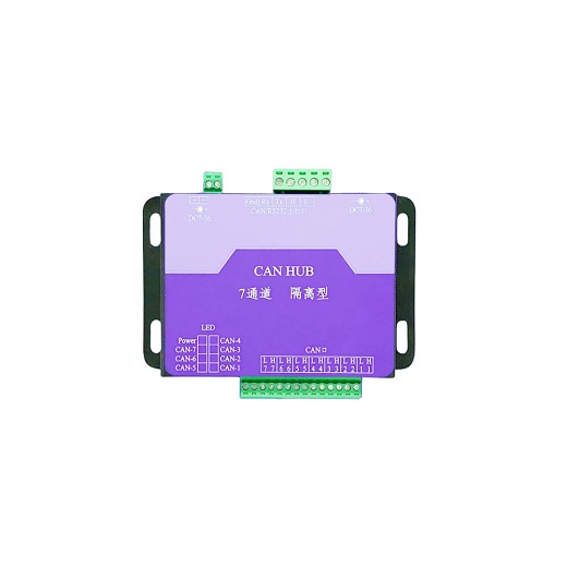 工業(yè)級(jí)全雙工光電隔離型 CAN/CANOPEN/DeviceNet集線器/中繼器 支持7路CAN口